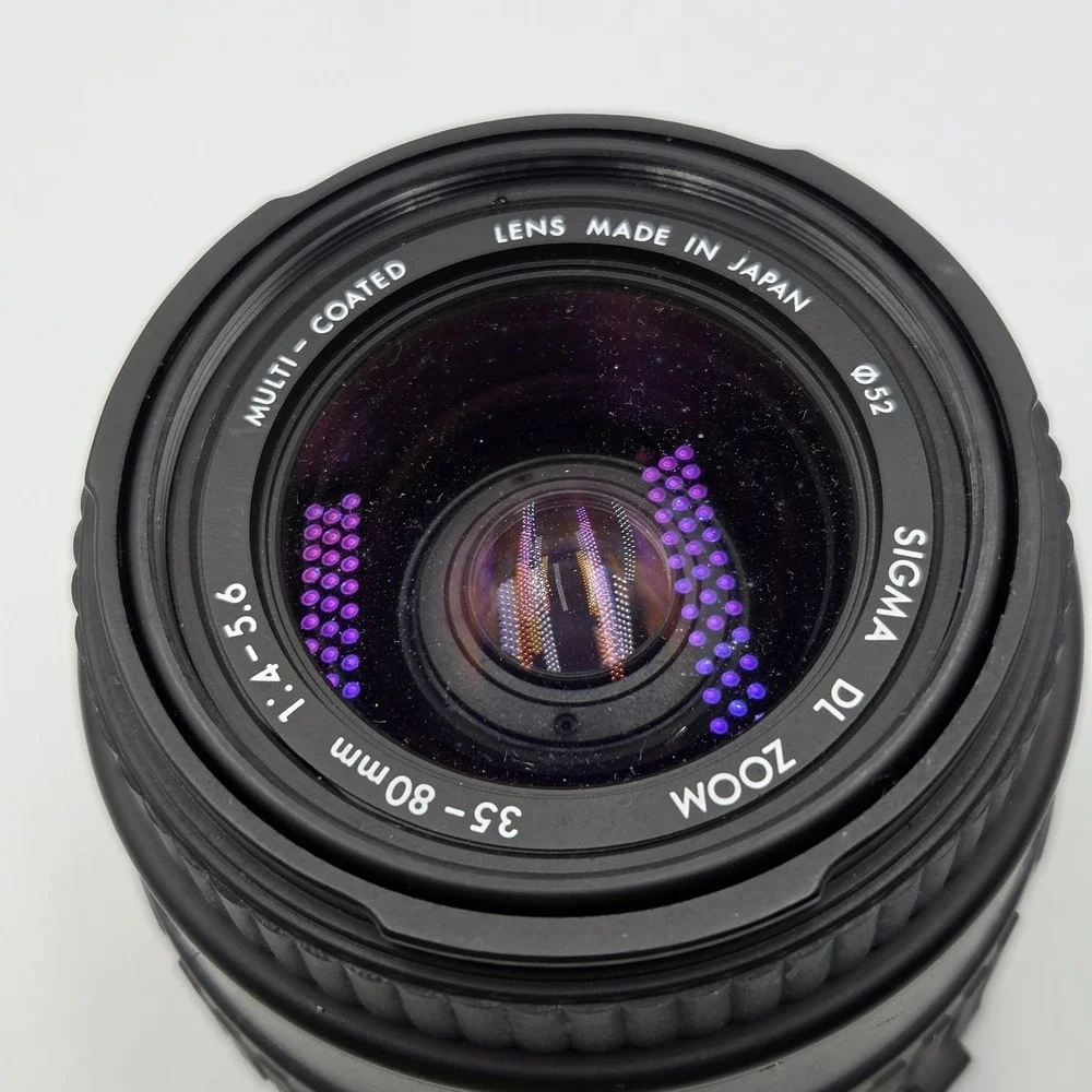 Sigma DL Zoom 35-80mm f/4-5.6 Lens Auto Focus Macro 1:4.5.6 Japan 52mm